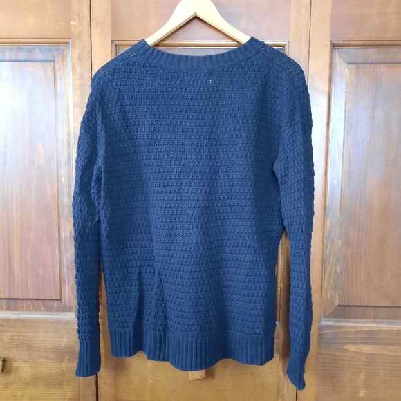 🛍 Old Navy Textured Cotton-blend Tunic Length Black Jack Knit Sweater Size S - Picture 9 of 9